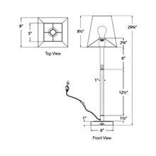 Load image into Gallery viewer, Reagan Buffet Table Lamp - line drawing.
