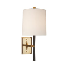 Load image into Gallery viewer, Refined Rib Wall Light in Ebony Resin/Brass.