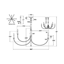 Load image into Gallery viewer, Reims Chandelier - line drawing.