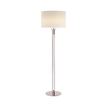Load image into Gallery viewer, Riga Floor Lamp in Polished Nickel/Clear Glass.