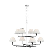 Load image into Gallery viewer, Rigby LED Chandelier in Polished Nickel/Ebony (8-Light).