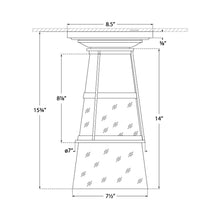Load image into Gallery viewer, Robinson Flush Mount Ceiling Light - line drawing.