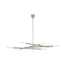 Load image into Gallery viewer, Rousseau Grande LED Chandelier in Polished Nickel/Etched Crystal (8-Light).