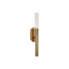 Load image into Gallery viewer, Rousseau LED Bath Wall Light in Antique-Burnished Brass/Seeded Glass (1-Light/Small).