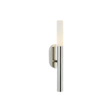 Load image into Gallery viewer, Rousseau LED Bath Wall Light in Polished Nickel/Etched Crystal (1-Light/Small).