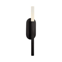 Load image into Gallery viewer, Rousseau LED Bath Wall Light in Bronze/Etched Crystal (1-Light/Medium).