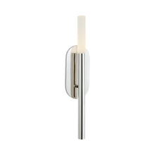 Load image into Gallery viewer, Rousseau LED Bath Wall Light in Polished Nickel/Etched Crystal (1-Light/Medium).