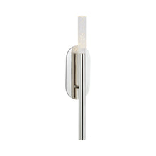 Load image into Gallery viewer, Rousseau LED Bath Wall Light in Polished Nickel/Seeded Glass (1-Light/Medium).