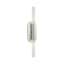 Load image into Gallery viewer, Rousseau LED Bath Wall Light in Polished Nickel/Seeded Glass (2-Light/Medium).