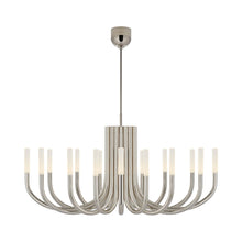Load image into Gallery viewer, Rousseau LED Chandelier in Polished Nickel/Etched Crystal (16-Light).