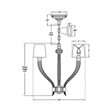 Load image into Gallery viewer, Ruhlmann Chandelier - line drawing.