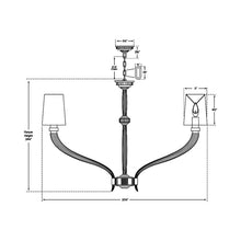 Load image into Gallery viewer, Ruhlmann Chandelier - line drawing.