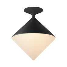 Load image into Gallery viewer, Sarnen LED Flush Mount Ceiling Light in Matte Black.
