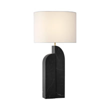 Load image into Gallery viewer, Savoye LED Table Lamp in Black Marble (Left).