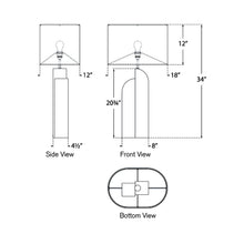 Load image into Gallery viewer, Savoye LED Table Lamp - line drawing.