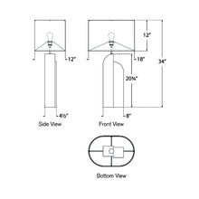 Load image into Gallery viewer, Savoye LED Table Lamp - line drawing.
