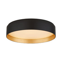 Load image into Gallery viewer, Shaw LED Flush Mount Ceiling Light in Matte Black (Large).