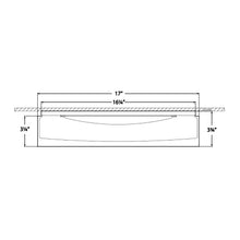 Load image into Gallery viewer, Shaw LED Flush Mount Ceiling Light - line drawing.