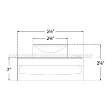 Load image into Gallery viewer, Shaw Solitaire LED Flush Mount Ceiling Light - line drawing.