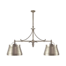 Load image into Gallery viewer, Sloane Double Shop Pendant Light in Antique Nickel/Antique Nickel.
