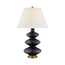 Load image into Gallery viewer, Smith Table Lamp in Matte Bronze/Linen (Medium).