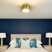 Load image into Gallery viewer, Soleil Semi Flush Ceiling Light in bedroom.
