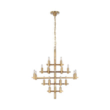 Load image into Gallery viewer, Sonnet LED Chandelier in Antique-Burnished Brass/Without Shade (Medium).