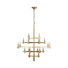 Load image into Gallery viewer, Sonnet LED Chandelier in Antique-Burnished Brass/Without Shade (Large).