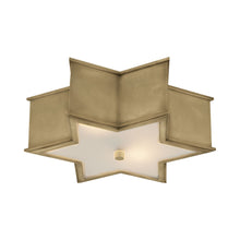 Load image into Gallery viewer, Sophia Flush Mount Ceiling Light in Natural Brass (Large).