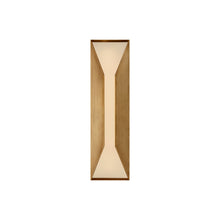 Load image into Gallery viewer, Stetto Outdoor LED Wall Light in Medium/Antique-Burnished Brass.