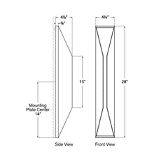 Load image into Gallery viewer, Stetto Outdoor LED Wall Light - line drawing.