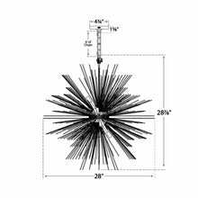 Load image into Gallery viewer, Strada Chandelier - line drawing.