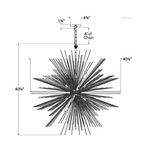 Load image into Gallery viewer, Strada Chandelier - line drawing.