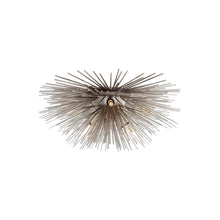 Load image into Gallery viewer, Strada Flush Mount Ceiling Light in Burnished Silver Leaf (Small).