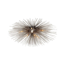 Load image into Gallery viewer, Strada Flush Mount Ceiling Light in Burnished Silver Leaf (Medium).