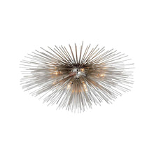 Load image into Gallery viewer, Strada Flush Mount Ceiling Light in Polished Nickel (Medium).