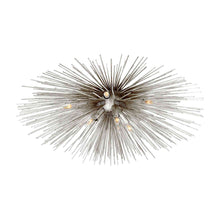 Load image into Gallery viewer, Strada Flush Mount Ceiling Light in Burnished Silver Leaf (Large).