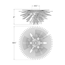 Load image into Gallery viewer, Strada Flush Mount Ceiling Light - line drawing.