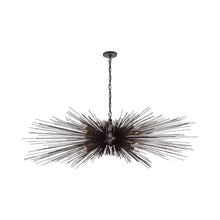 Load image into Gallery viewer, Strata Linear Chandelier in Aged Iron.