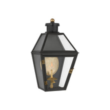 Load image into Gallery viewer, Stratford 3/4 Outdoor Gas Wall Light in Matte Black (Small).
