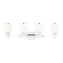 Load image into Gallery viewer, Alessa Vanity Wall Light in Polished Nickel (4-Light).