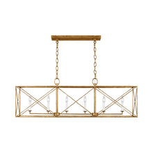 Load image into Gallery viewer, Beatrix Linear Pendant Light in Antique Gild.