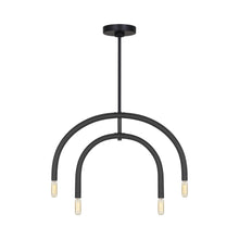 Load image into Gallery viewer, Hadden Chandelier in Midnight Black (Medium).