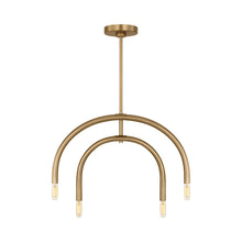 Load image into Gallery viewer, Hadden Chandelier in Satin Brass (Medium).