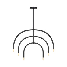 Load image into Gallery viewer, Hadden Chandelier in Midnight Black (Large).
