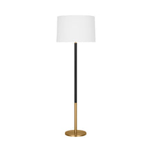 Load image into Gallery viewer, Monroe LED Floor Lamp in Burnished Brass/Black