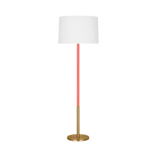 Load image into Gallery viewer, Monroe LED Floor Lamp in Burnished Brass/Coral