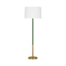 Load image into Gallery viewer, Monroe LED Floor Lamp in Burnished Brass/Green