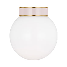 Load image into Gallery viewer, Monroe Flush Mount Ceiling Light in Burnished Brass/Blush