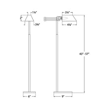 Load image into Gallery viewer, Studio Swing Arm LED Floor Lamp - line drawing.